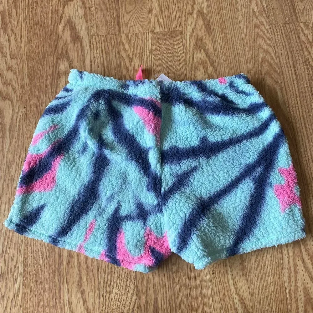 Justice Sherpa Tie Dye Pajama Set Blue Pink 16/18